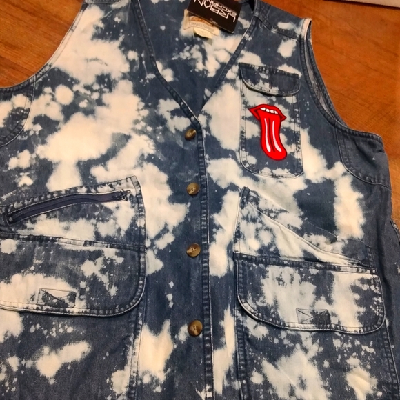 Bleached rockstar cargo denim vest - Picture 5 of 8